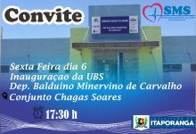 Photo of Prefeito Divaldo Dantas entrega UBS do conjunto Chagas Soares em Itaporanga nesta sexta feira