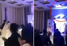 Photo of Danou-se: Durante casamento, noivo exibe em telão vídeo em que a noiva faz sexo com cunhado; Veja