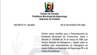 Photo of Decreto determina fechamento de agências bancárias e estabelecimentos comerciais em Itaporanga