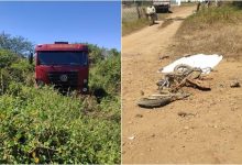 Photo of Acidente com motocicleta e caminhão entre Catingueira e Santa Terezinha deixa homem morto
