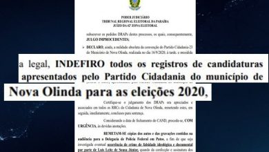 Photo of Justiça Eleitoral indefere todos os registros de candidatura do partido Cidadania em Nova Olinda