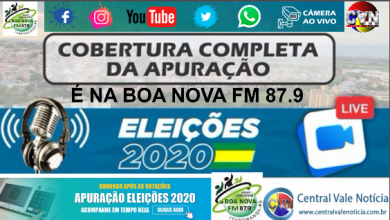 Photo of Portal central vale noticia, TV CVN e Rádio Boa Nova  FM farão cobertura das eleições 2020 para Itaporanga e Vale do Piancó