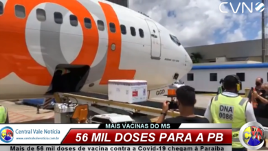 Photo of ASSISTA : Mais de 56 mil doses de vacina contra a Covid-19 chegam à Paraíba