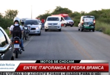 Photo of ASSISTA: Acidente envolvendo duas motos deixa três pessoas feridas entre Itaporanga e Pedra Branca
