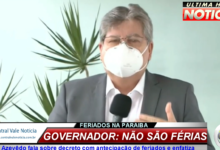 Photo of ASSISTA: João Azevêdo fala sobre decreto com antecipação de feriados e enfatiza: “não são férias”