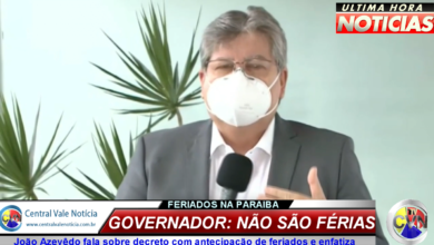 Photo of ASSISTA: João Azevêdo fala sobre decreto com antecipação de feriados e enfatiza: “não são férias”