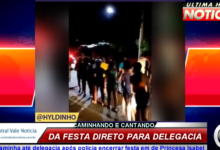Photo of ASSISTA: Grupo caminha até delegacia após polícia encerrar festa na cidade de Princesa Isabel