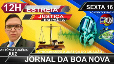 Photo of Programa Jornal da Boa Nova FM estreia nesta sex-feira  ” Justiça em Pauta ” com o Juiz DR. Eugênio