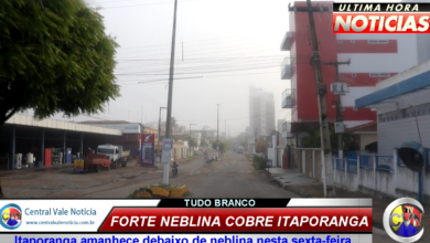 Photo of ASSISTA: Itaporanga amanhece com forte neblina depois de noite de chuvas intensas nesta sexta feira