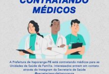 Photo of Prefeitura de Itaporanga abre seleção para contratar médicos