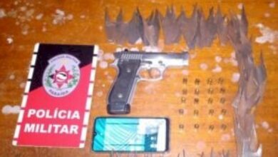 Photo of PM prende suspeito de roubo, tentativa de homicídio, em Aguiar; Uma pistola 380 e 20 munições foram apreedidas com o homem