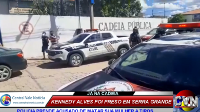 Photo of ASSSITA: A chegada do suspeito de ter matado sua mulher a tiros em São José de Caiana na cadeia de Itaporanga