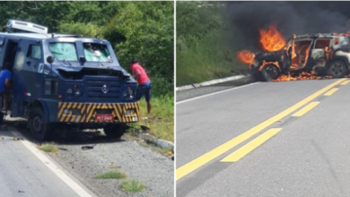 Photo of Grupo explode carro-forte na BR-230 próximo a Aparecida, no Sertão