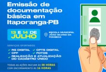 Photo of Itaporanga realizará o programa Cidadão Paraíba com retirada gratuita de documentos