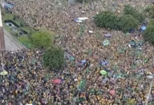 Photo of Multidão bolsonarista protesta em frente ao Comando Militar no RJ