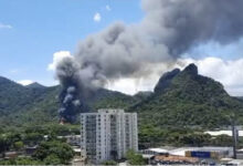 Photo of Grande incêndio atinge a área do Projac