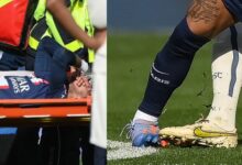 Photo of Neymar machuca o tornozelo em jogo do PSG e sai de campo chorando