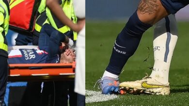 Photo of Neymar machuca o tornozelo em jogo do PSG e sai de campo chorando