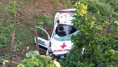 Photo of Ambulância de Pedra Branca fica destruída após colidir com boi em rodovia