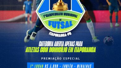 Photo of Prefeitura de Itaporanga realiza primeiro torneio de futsal com premiação em dinheiro